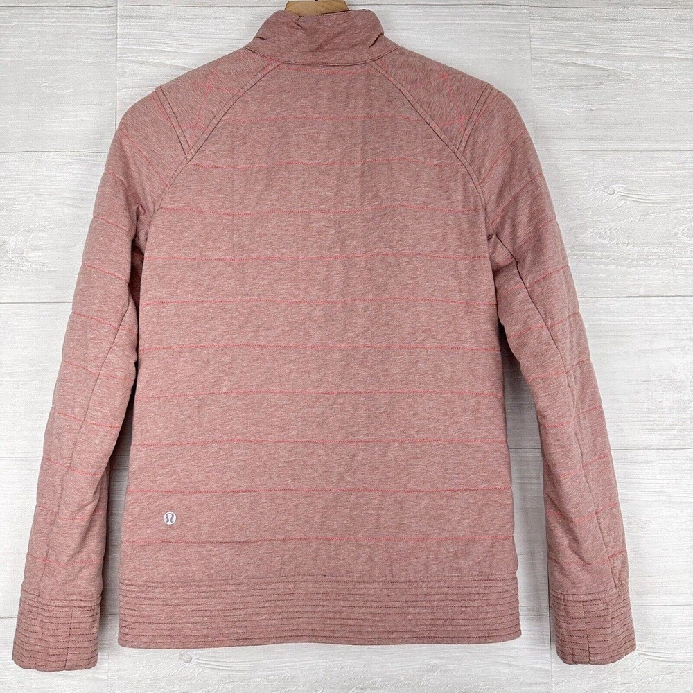 Lululemon The Bomb Bomber‎ Reversible Jacket Women Size 4 Bark Berry Rose Pink - Picture 4 of 16